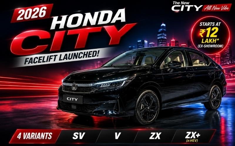 Honda City Facelift, 2026 Honda City, Honda City ZX+, Honda City Hybrid, Honda City ADAS, Honda City India, Honda Sedan, Honda Cars India